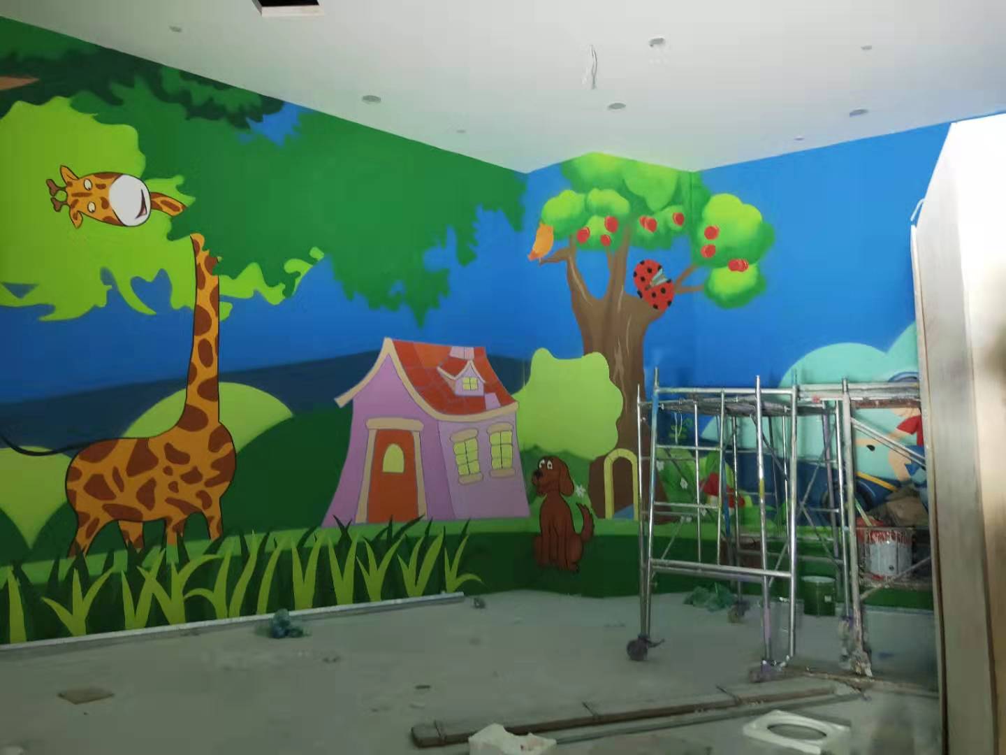 幼儿园墙绘  墙体彩绘 17753891721